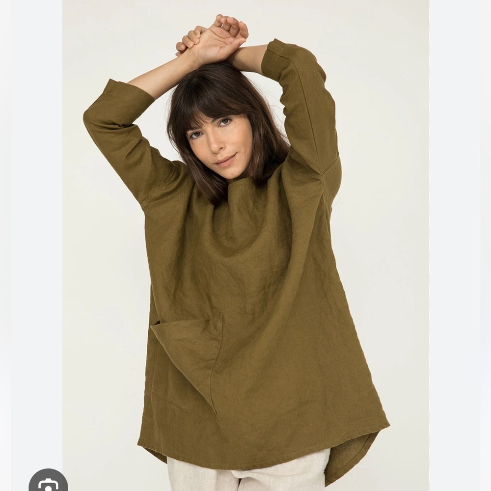 Elizabeth Suzann Long Sleeve Harper Tunic in Midweight Linen sz XX… - Picture 4 of 15